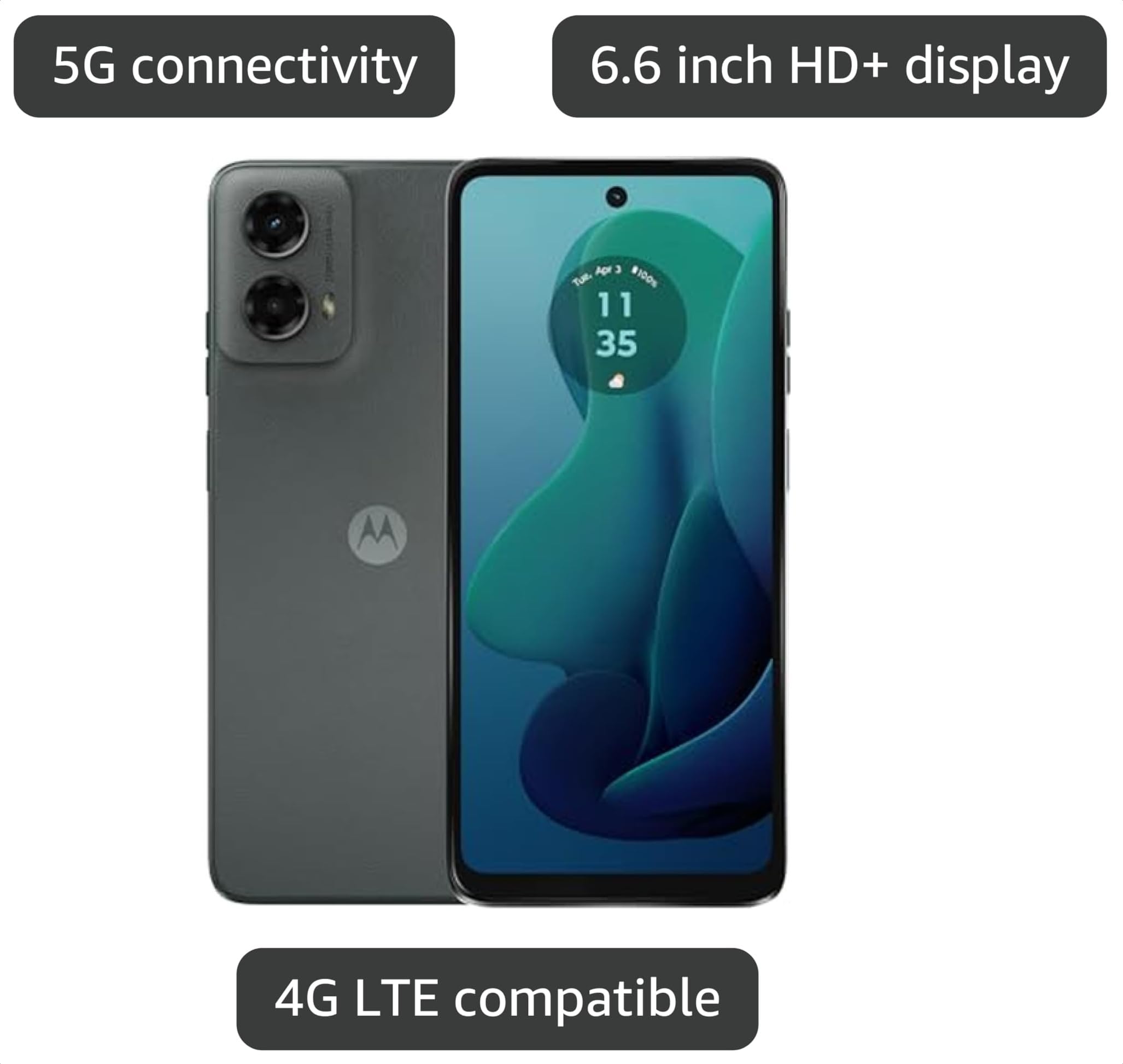 Amazon.com: Motorola Moto G 5G 2024, 128GB + 4GB RAM, Green